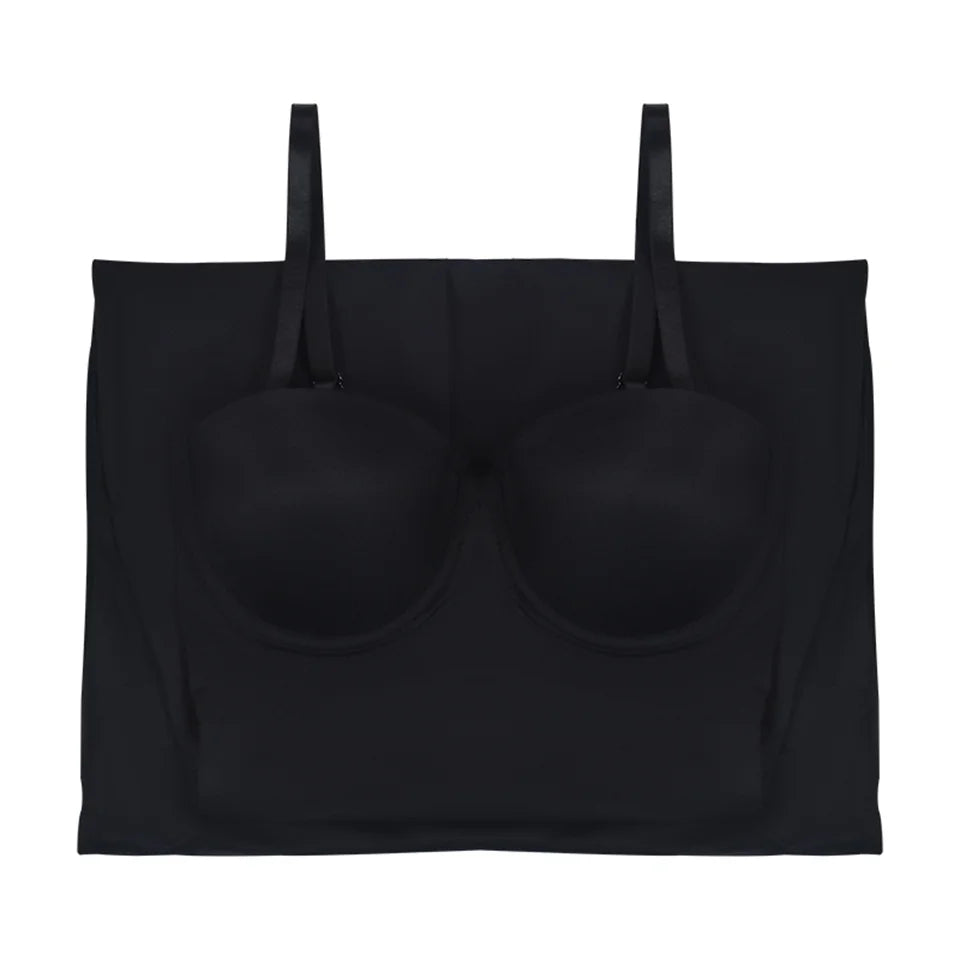 Becirzet Abiti da donna Sexy Girl Push Up Dimagrante Modellamento del corpo Controllo della vita Abito lungo da sera senza schienale con spacco all'americana nero