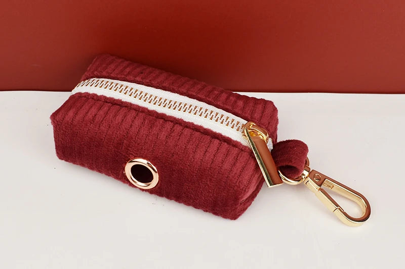 Set Collare e Guinzaglio per Cani in Corduroy Rosso Vino con Targhetta Personalizzata Incisa, Accessori per Animali Domestici