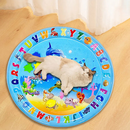 Tappetino per acqua sensoriale Sensore ispessito Sensore per acqua da gioco Tappetino per gatti Forniture per animali domestici Tappetino per pulizia e raffreddamento Accessori estivi per animali domestici per gatti