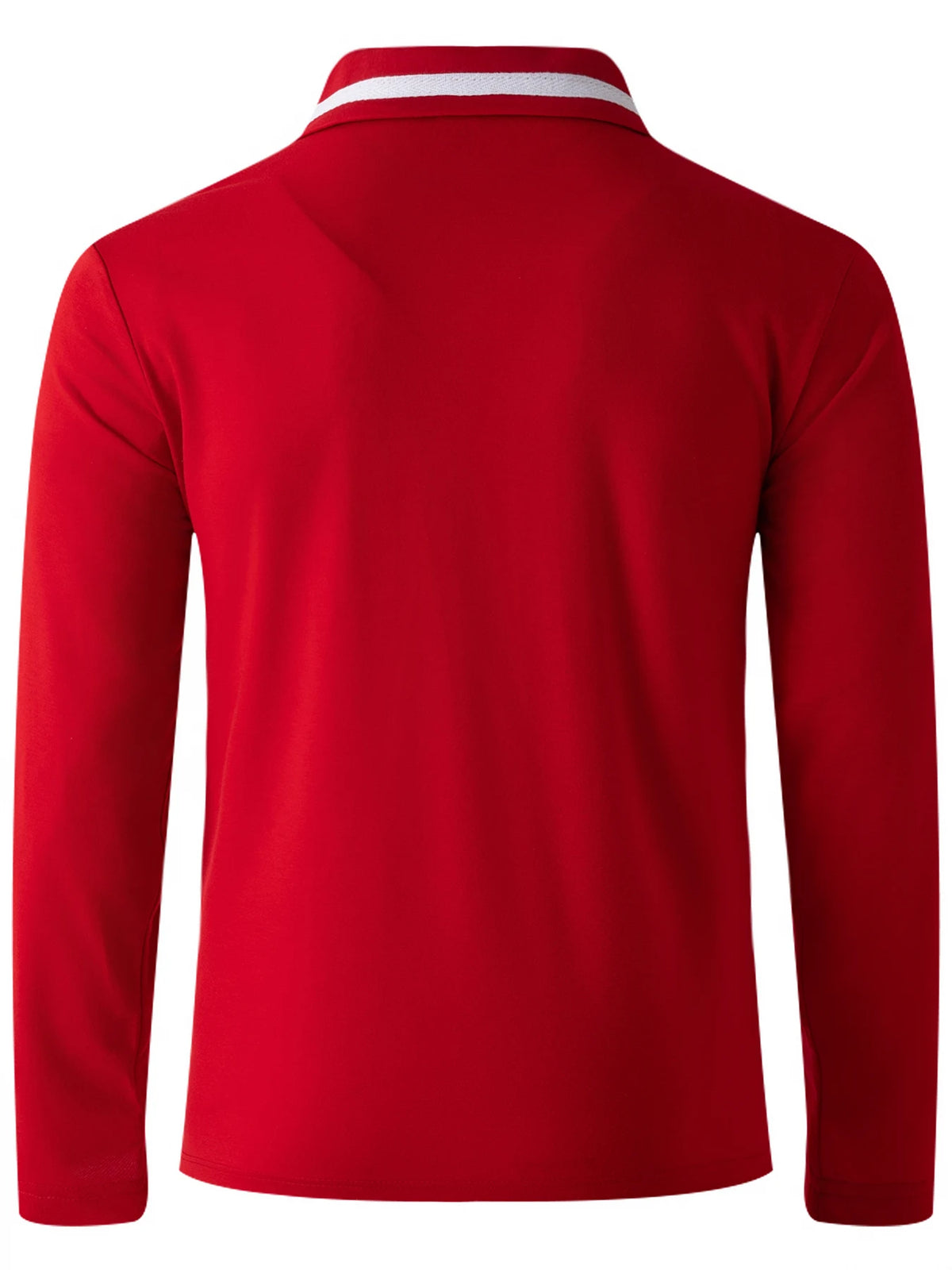 Maglia da Golf da Uomo Primaverile e Autunnale Best-Seller, con Colletto e Tasca, Comoda, Casual, Sportiva, Tinta Unita, a Maniche Lunghe, Traspirante