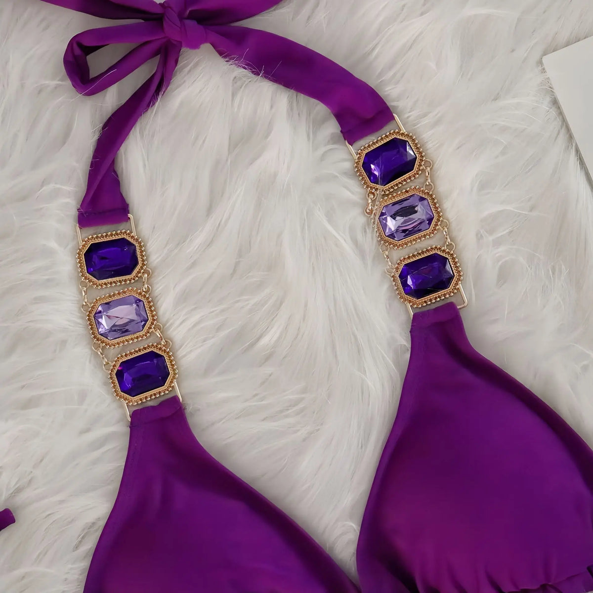 2025 Costume da bagno da donna in 2 pezzi con stringhe di strass e bikini sexy da spiaggia