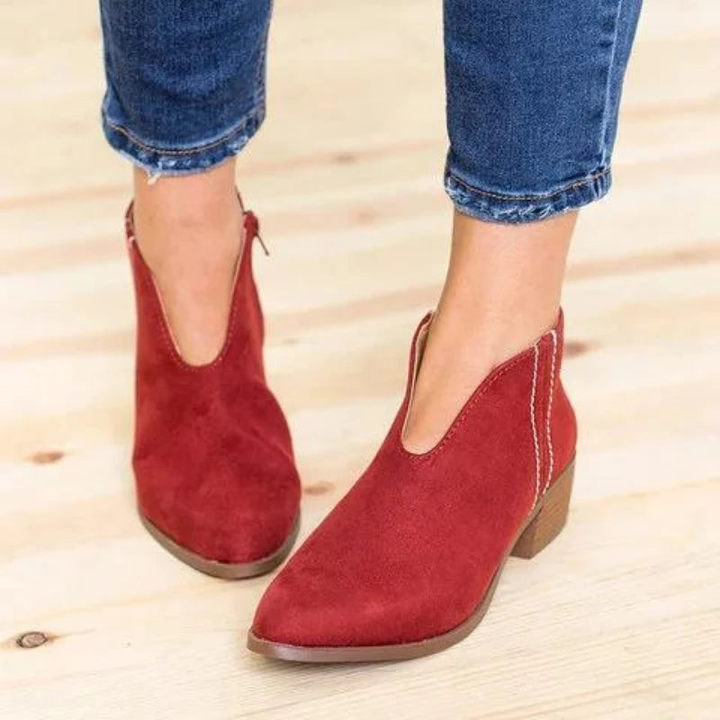 High Heel Boot Women Sexy Pointy Thick Heel Boots Party Leopard Print  Shoe Ladies Outdoor comfortable casual women's boots