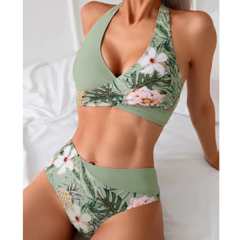 Floral Sexy Bikinis 2026 Swimsuits Women Swimwear Push Up Female Beach Swim Wear Bathing Suits Brazilian Bikini Set Pool Bather