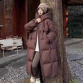 2026 Nuova Giacca Invernale in Cotone da Donna, Cappotto Lungo Stile Coreano, Giacca con Cappuccio Spessa e alla Moda, Cappotto Caldo da Donna