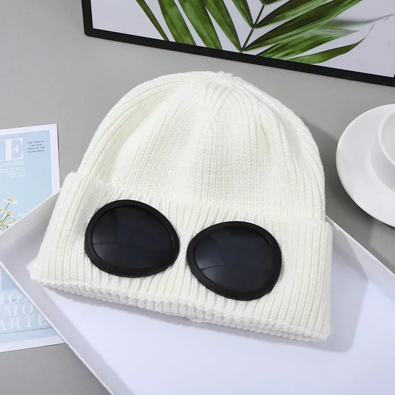 Caldo maschera da sci cappelli berretti donna uomo inverno occhiali antivento berretto lavorato a maglia protezione per le orecchie all'aperto sport berretti freddi Garros