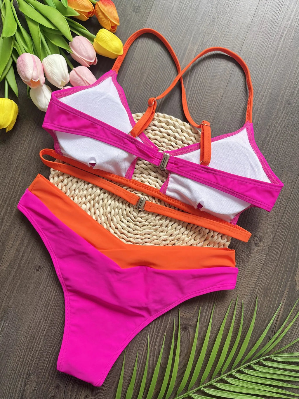 RUOTONSEPT Sexy Solid Splicing Bikinis Set Damen Badeanzug Zweiteiliger Dreieckiger Thong Bademode Badeanzug Brasilianische Biquinis