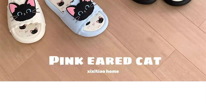 Nuove pantofole vivide da gattino scarpe estive personalizzate da donna donna gatto nero pantofola in EVA scarpe da casa inodore pantofola da spiaggia da bagno