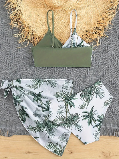 Costume da bagno per ragazza grande da 7-14 anni Costume da bagno separato per giovani Ragazza adolescente Costume da bagno bikini a 3 pezzi Costume da bagno estivo per ragazza