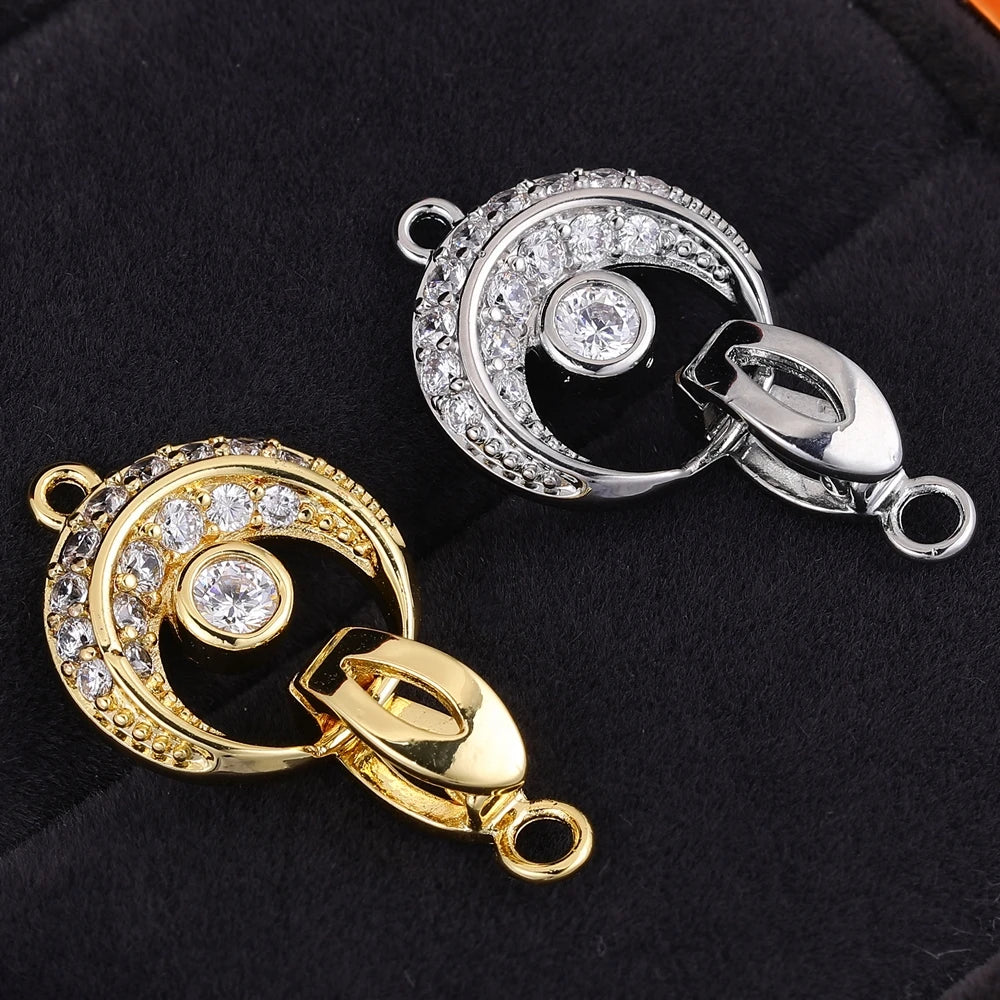 Juya 18K Placcato Oro Elementi di Fissaggio Decorativi Connettore Serrature Perle Catenacci Accessori Per Il Cucito FAI DA TE Perline Creazione di Gioielli