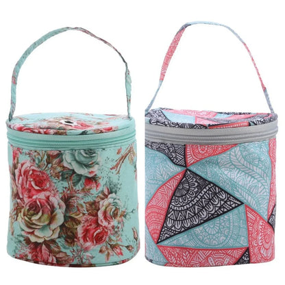 Borsa portaoggetti per filati Borse rotonde per filati di lana per maglieria Organizzatore Aghi per cucire all'uncinetto Borsa Strumenti per tessitura Accessori Ciotola Artigianato Tote