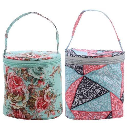 Borsa portaoggetti per filati Borse rotonde per filati di lana per maglieria Organizzatore Aghi per cucire all'uncinetto Borsa Strumenti per tessitura Accessori Ciotola Artigianato Tote