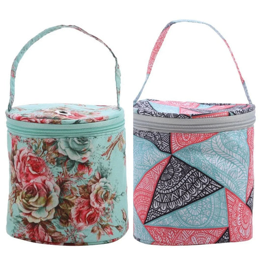 Borsa portaoggetti per filati Borse rotonde per filati di lana per maglieria Organizzatore Aghi per cucire all'uncinetto Borsa Strumenti per tessitura Accessori Ciotola Artigianato Tote