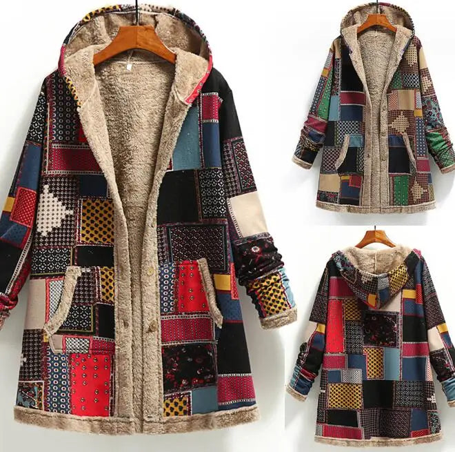 Cappotto invernale in cotone da donna 2023 Nuovo caldo velluto imbottito Parka manica lunga cerniera giacca con cappuccio tuta sportiva femminile 4XL