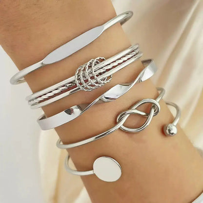 10 Pezzi Bracciale da Donna Semplice con Design Bohemien Retrò a Fascia Larga, Gioielli da Sposa