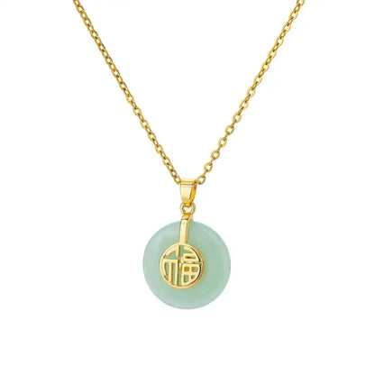 Collana ovale in pietra opale di moda per donna Collana con ciondolo in pietra ovale color oro in acciaio inossidabile Regalo di gioielli estetici per matrimonio