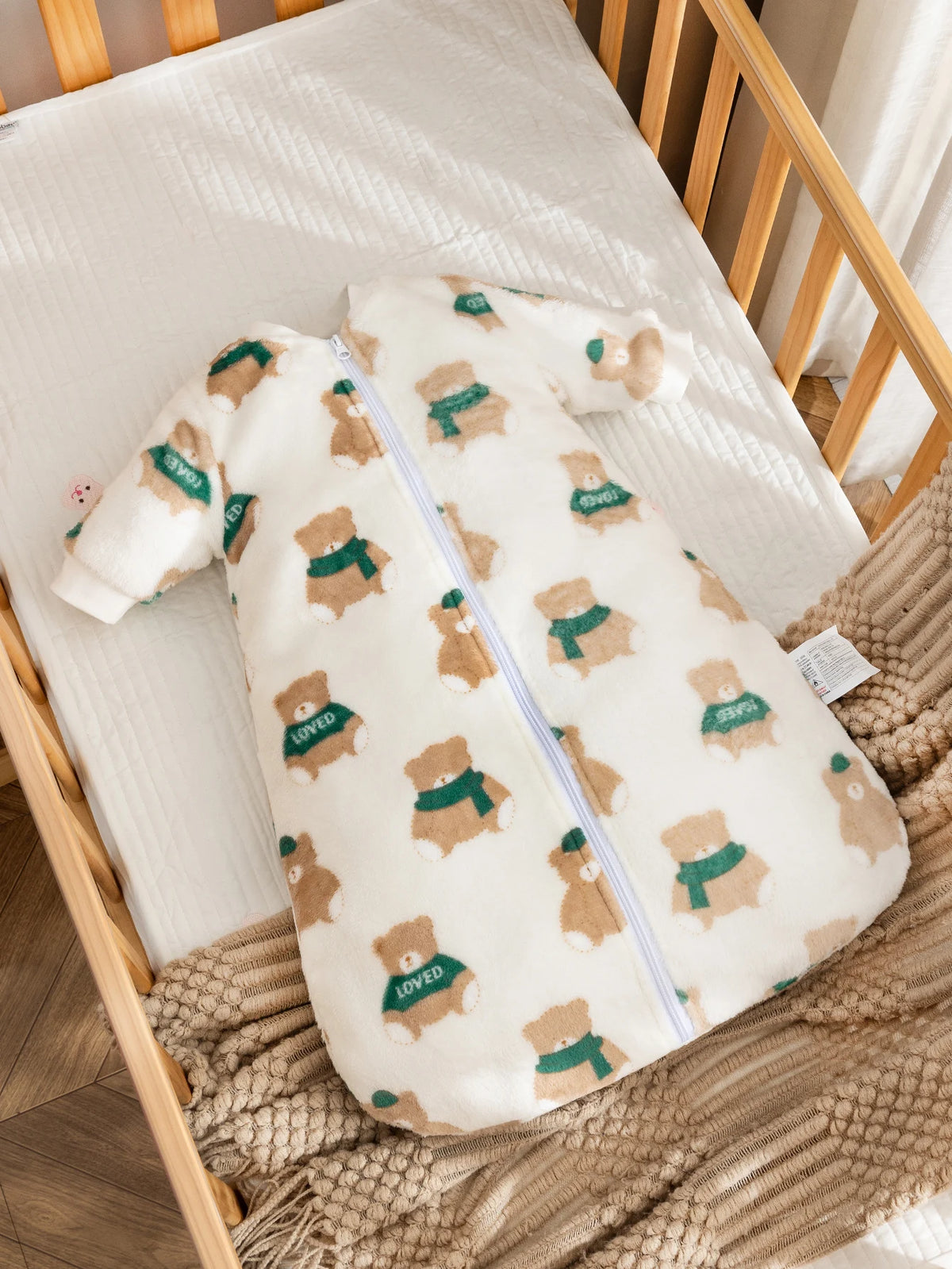 1 pezzo di fascia in flanella per neonati, ultra morbida e confortevole per l'autunno e l'inverno, coperta anti-spruzzo e anti-calcio, gilet per neonati con interno in pile - sacco nanna caldo per neonati, un regalo per il tu
