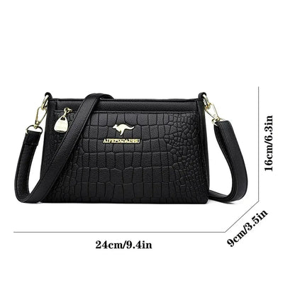 Borse di lusso in morbida pelle Borse da donna Designer 3 strati Borsa a tracolla con tracolla Sac Borsa da donna per lo shopping di grande capacità