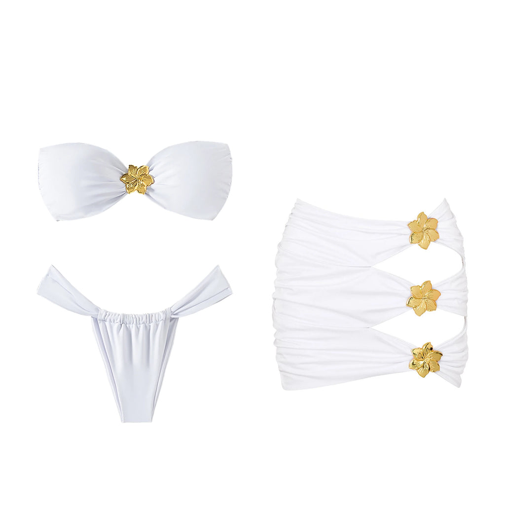 Bikini con scollo a V donna nuovo costume da bagno con volant bikini rosso set costumi da bagno con scollo all'americana biquini a gamba alta costumi da bagno da spiaggia a vita alta