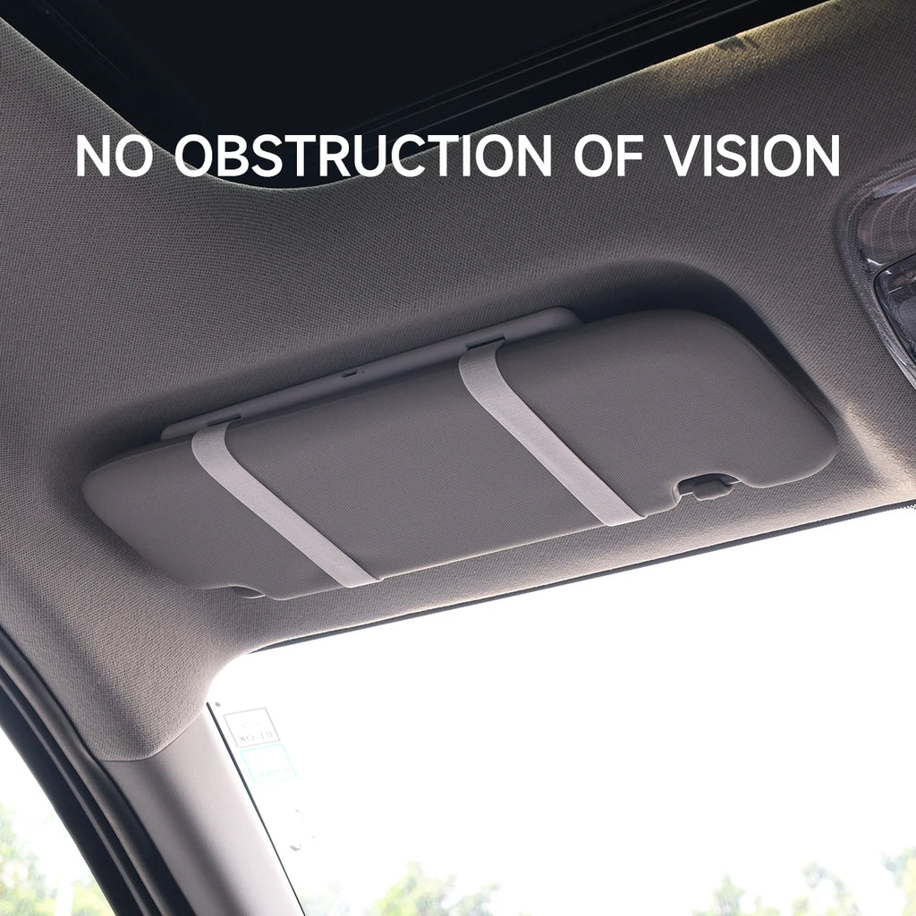 Fccemc Specchio per il trucco per visiera parasole per auto Touch screen a LED Luminosità regolabile Specchio per il trucco per interni auto Specchio per il trucco HD Specchio per il trucco di ricarica