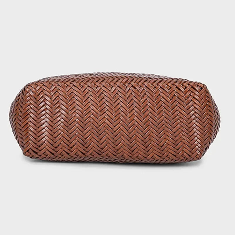Borsa da donna in paglia intrecciata 2in1 Borsa da ascella in paglia con tracolla regolabile Borsa a tracolla per gnocchi di grande capacità per borsa a secchiello da spiaggia estiva