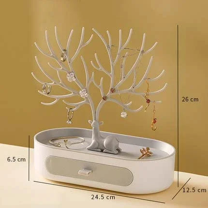 Portagioie Corna Orecchini Collane Anelli Espositore Bracciale Cervo Custodie per gioielli Stand Vassoio Albero Regali per le donne