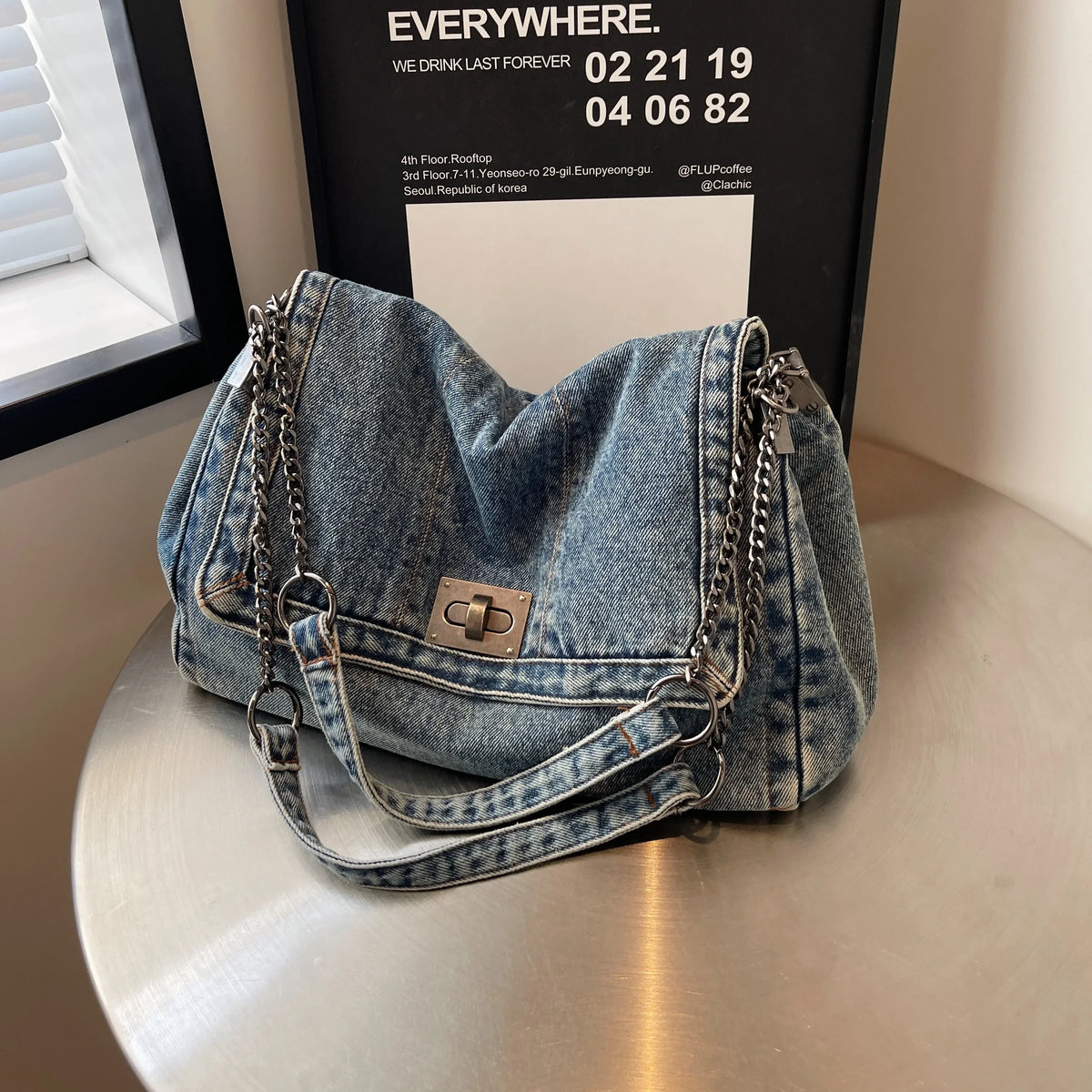 Borsa in denim da donna 2025 Borse a tracolla casual di nuova moda Borsa tote di grande capacità Borse a tracolla per pendolari di classe per donna bolsa sac