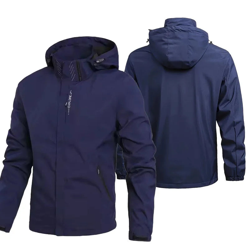 Giacca Antivento per Sport all'Aperto da Uomo e Donna, Impermeabile per Primavera/Autunno, Cappotto da Escursionismo con Cappuccio, Impermeabile con Logo Personalizzato