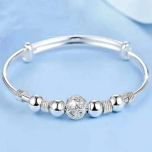 Braccialetti con perline portafortuna con ciondolo color argento per braccialetti da donna, festa di moda, fidanzamento, matrimonio, marchi popolari