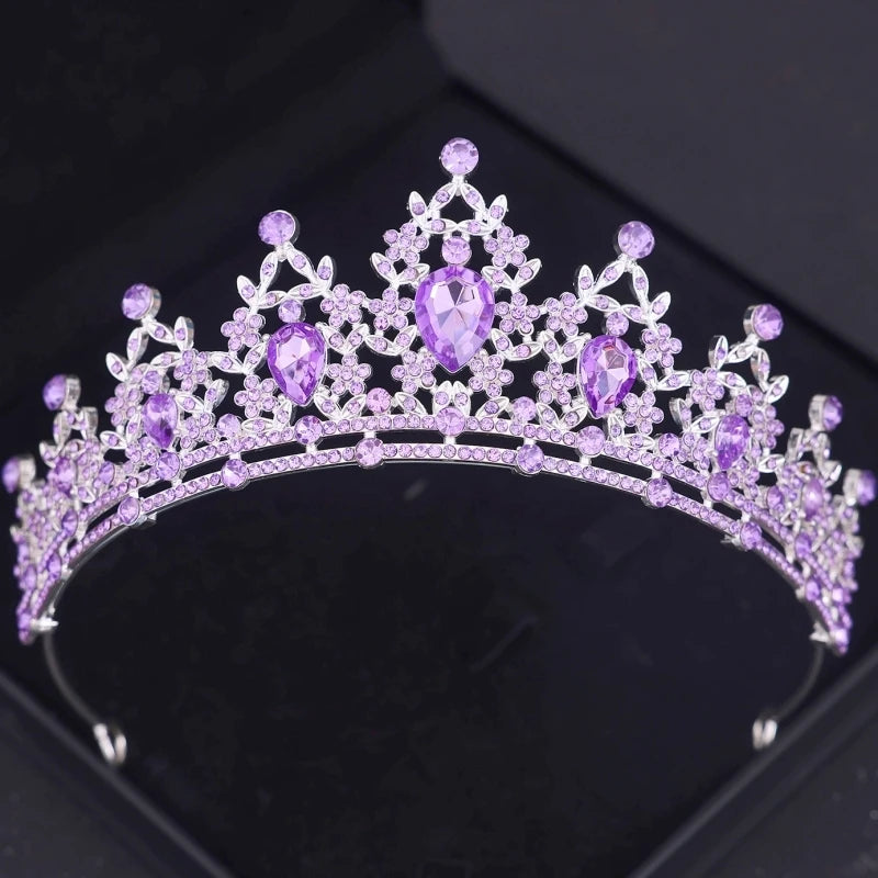 Diademi e corone di cristallo barocchi Festa con strass Prom Diadema Fascia da sposa Accessori per capelli da sposa Gioielli Corona Tiara Regalo