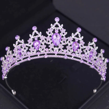 Diademi e corone di cristallo barocchi Festa con strass Prom Diadema Fascia da sposa Accessori per capelli da sposa Gioielli Corona Tiara Regalo
