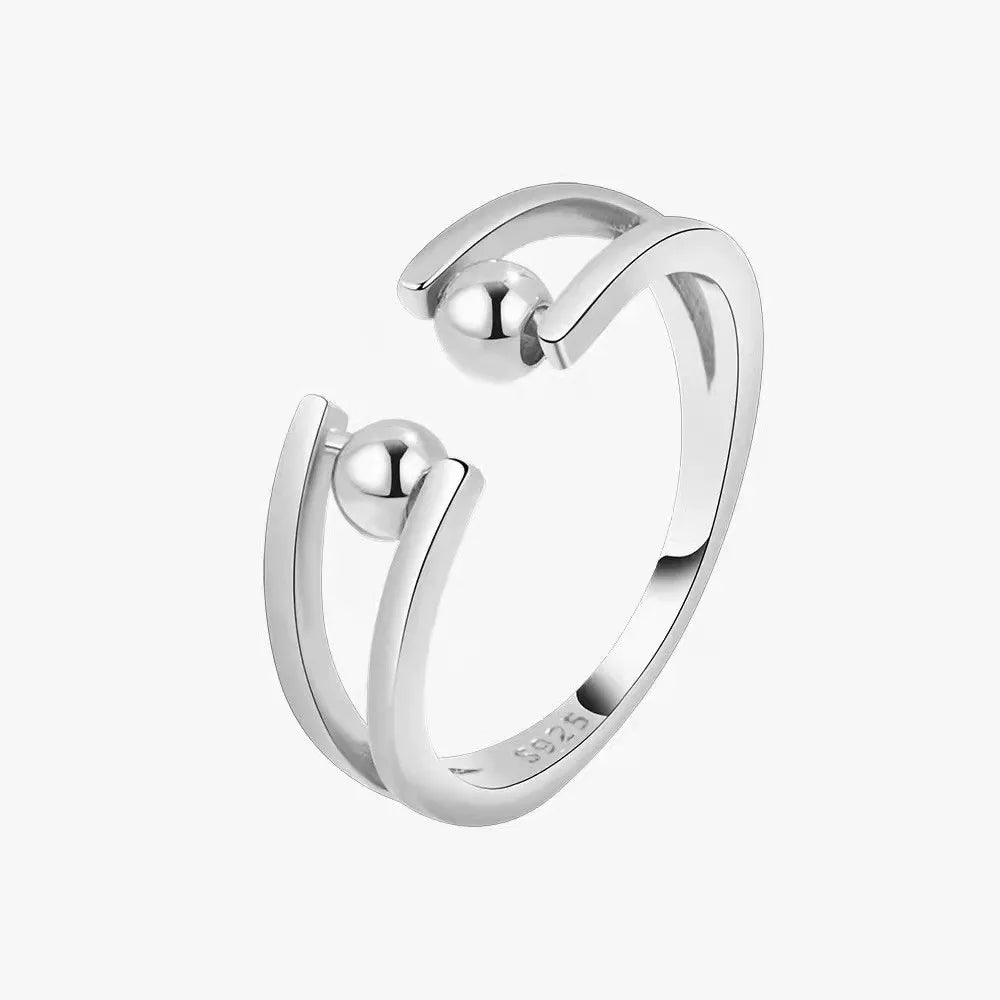 Anelli di ansia punk per donna uomo spirale Fidget perline anello gioielli di tendenza piacevole ruota liberamente anello in acciaio inossidabile antistress regalo