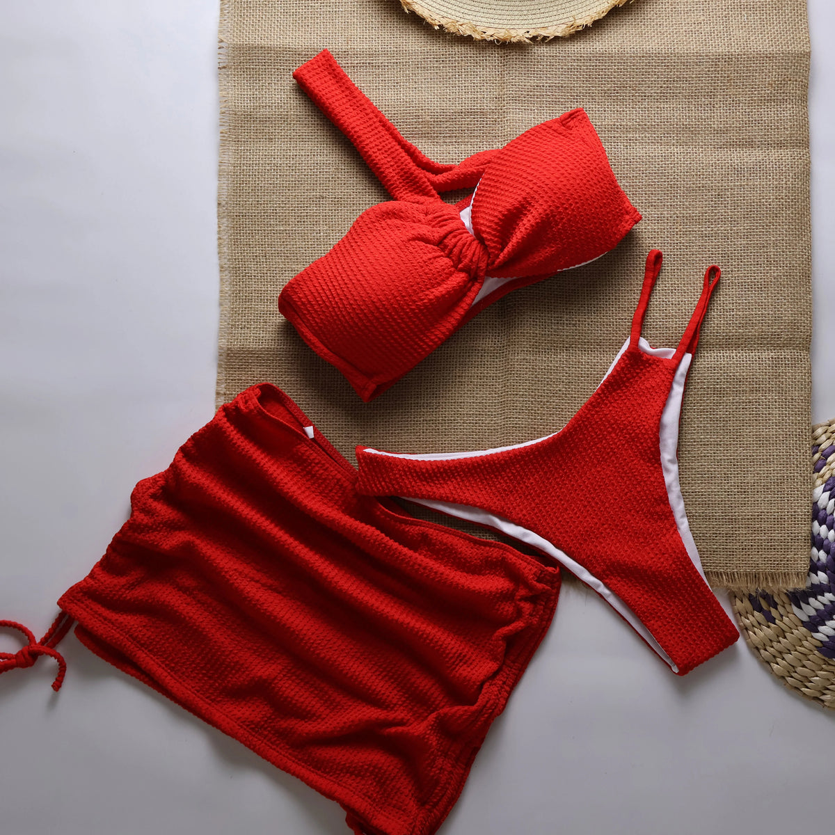 Sexy 3pieces Micro Bikini 2025 Women Swimsuit Female Swimwear Thong Bikinis Set Brazilian Beach Wear Bathing Suit Biquini