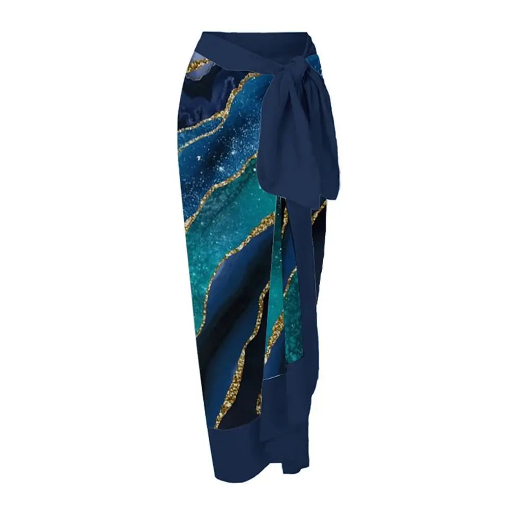 Nuovo Abito da Spiaggia Sexy con Stampa Retrò 2026, Copricostume Lungo, Gonna per Feste, Costume da Bagno, Abbigliamento da Spiaggia