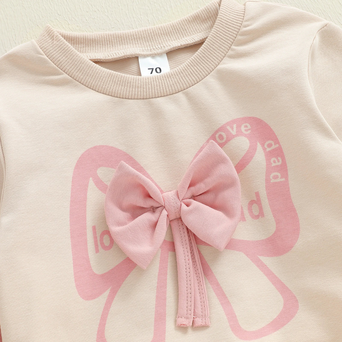 Citgeett Primavera Bambino Ragazza Autunno Abiti Fiocco Stampa Manica lunga Pullover con volant Pantaloni in vita elastica Set di vestiti