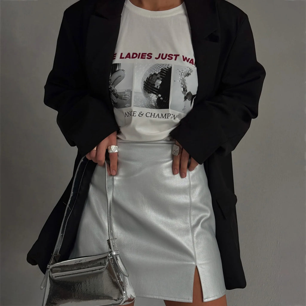 Moda europea americana lettera stampa grafica maglietta da donna anni '90 design Y2K Hip Hop High Street maniche corte coppia top