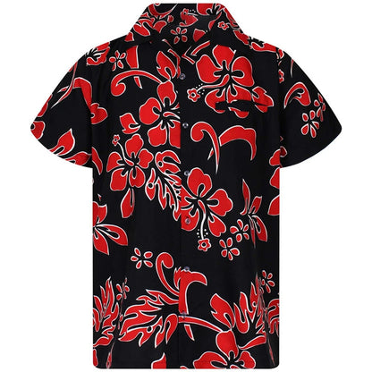 Camicia da uomo con risvolto estivo a maniche corte motivo hawaiano personalizzato stampa 3D lavoro casual quotidiano vacanza design confortevole