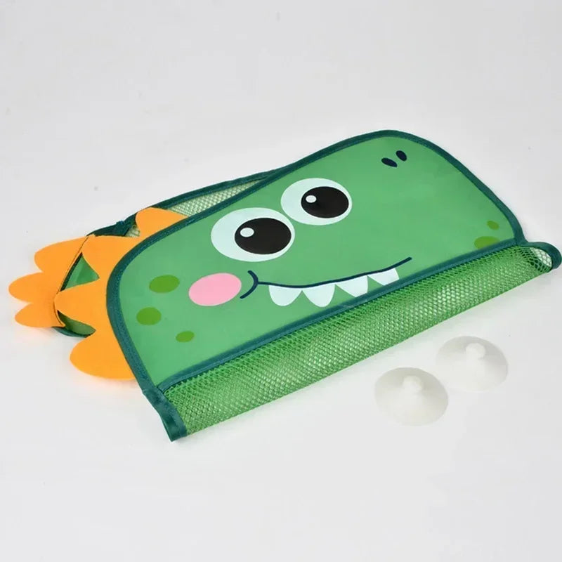 Giocattolo per baby shower Simpatico anatra rana Borsa portaoggetti per giocattoli con rete Forte ventosa Borsa da gioco per baby shower Organizzatore per il bagno Giocattolo d'acqua