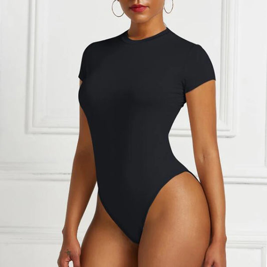 Women's Tops Summer Bodysuit Daily Irregular Breathable Fashion Lady Jumpsuit Top Sexy T-shirts Solid Color Bottom Layer Shirt
