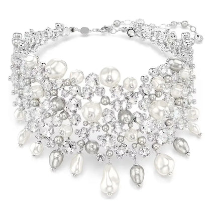 Sur New Styles Bijoux Tendance Perle Blanche Collier Boucles d'Oreilles Exquises Bracelet Bague Cadeaux de Qualité pour Femmes