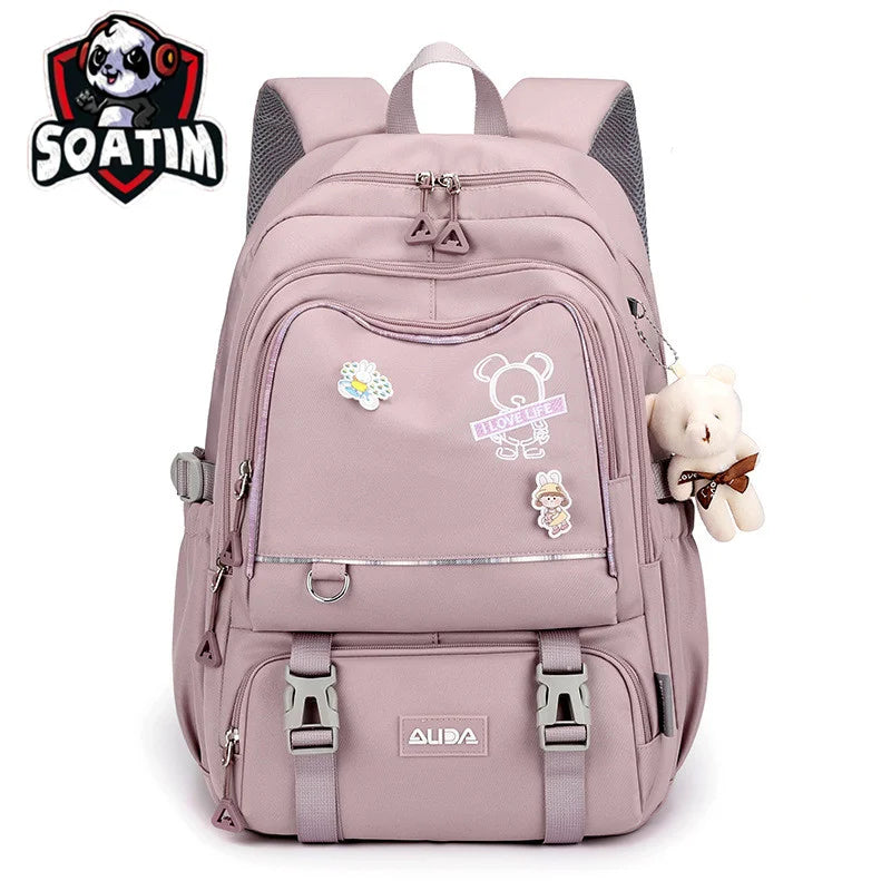 Borse da scuola per bambini per ragazze adolescenti Zaino grande Kawaii Zaino da scuola per studenti di medie dimensioni Borsa per libri Zaino da viaggio per laptop