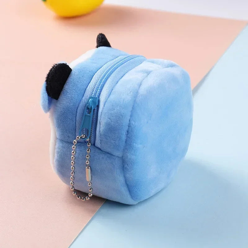 Cartone animato animale ragazzi portamonete in peluche bambini portamonete con cerniera custodia portaoggetti simpatici animali portafogli donna mini borsa regalo per bambini