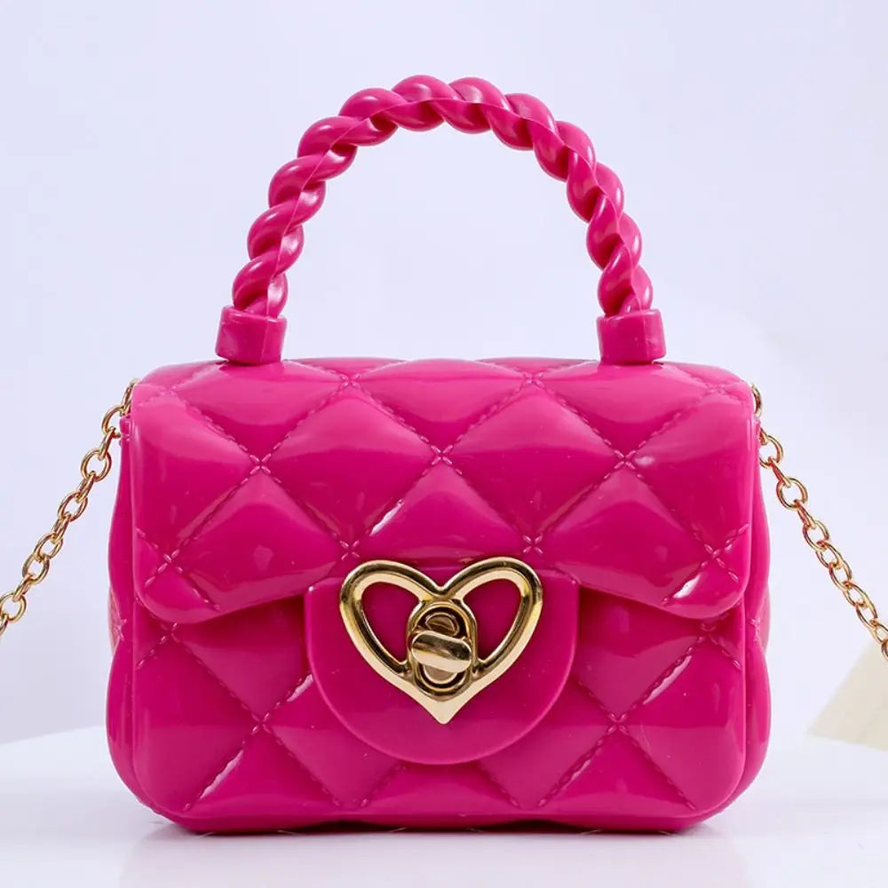 Moda bambini borse a tracolla in pelle PU borse a tracolla a cuore per ragazze bambini Mini portamonete borsa di gelatina borsa per bambini regali