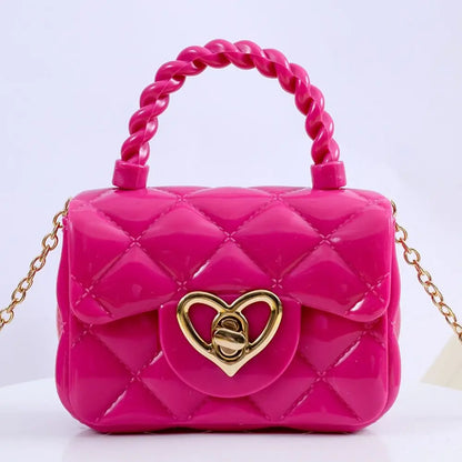Moda bambini borse a tracolla in pelle PU borse a tracolla a cuore per ragazze bambini Mini portamonete borsa di gelatina borsa per bambini regali