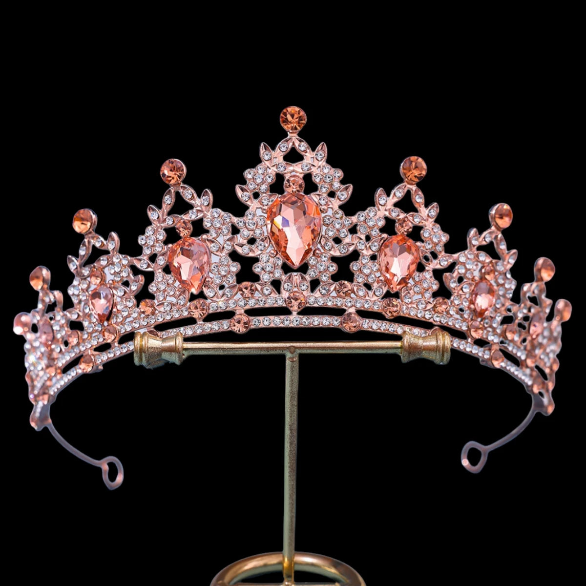 Diademi e corone di cristallo barocchi Festa con strass Prom Diadema Fascia da sposa Accessori per capelli da sposa Gioielli Corona Tiara Regalo
