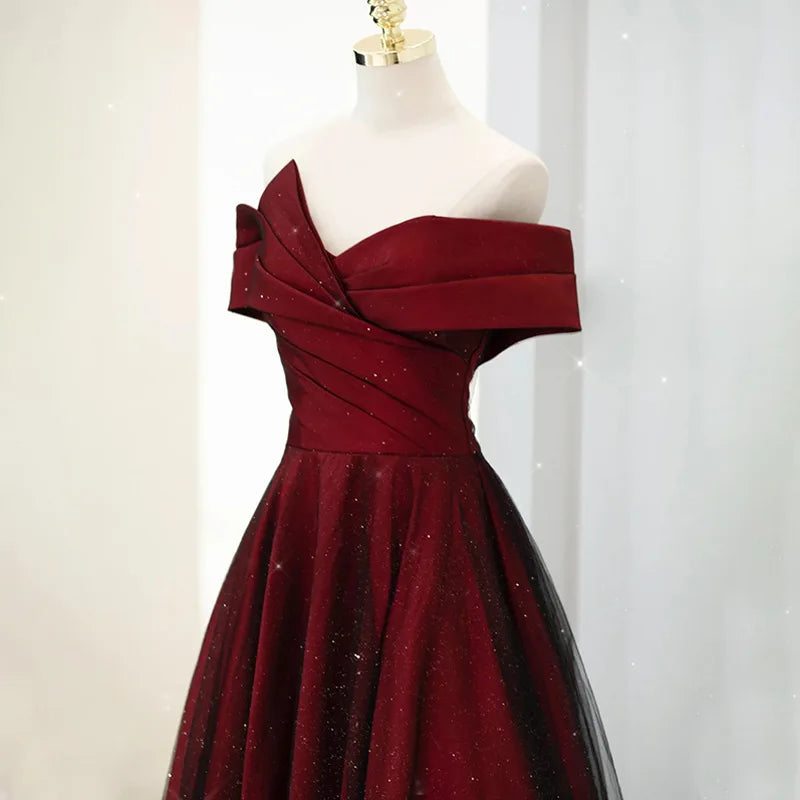 Abiti da ballo da sera eleganti e sexy con scollo a barchetta per le donne Estate 2023 Abiti da cerimonia per feste di compleanno per ospiti Abiti per occasioni formali