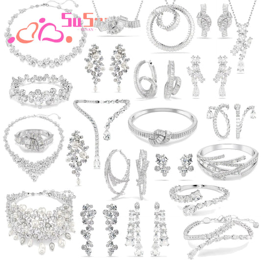 Sur New Styles Bijoux Tendance Perle Blanche Collier Boucles d'Oreilles Exquises Bracelet Bague Cadeaux de Qualité pour Femmes