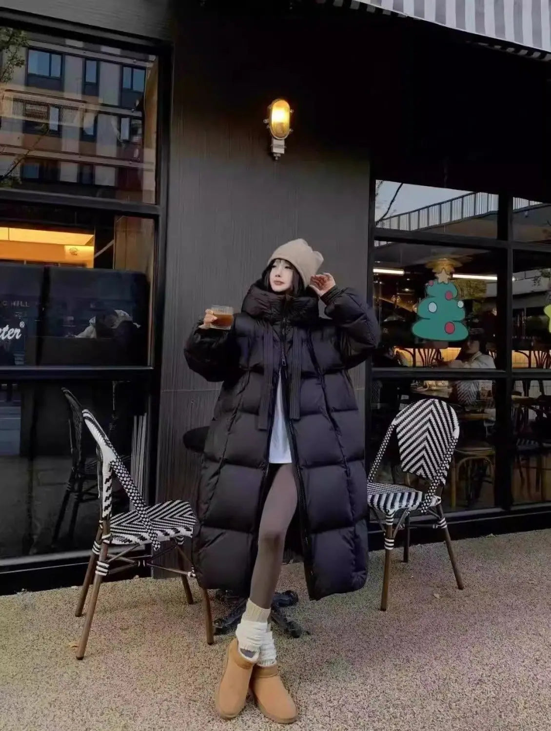 2026 Nuova Giacca Invernale in Cotone da Donna, Cappotto Lungo Stile Coreano, Giacca con Cappuccio Spessa e alla Moda, Cappotto Caldo da Donna