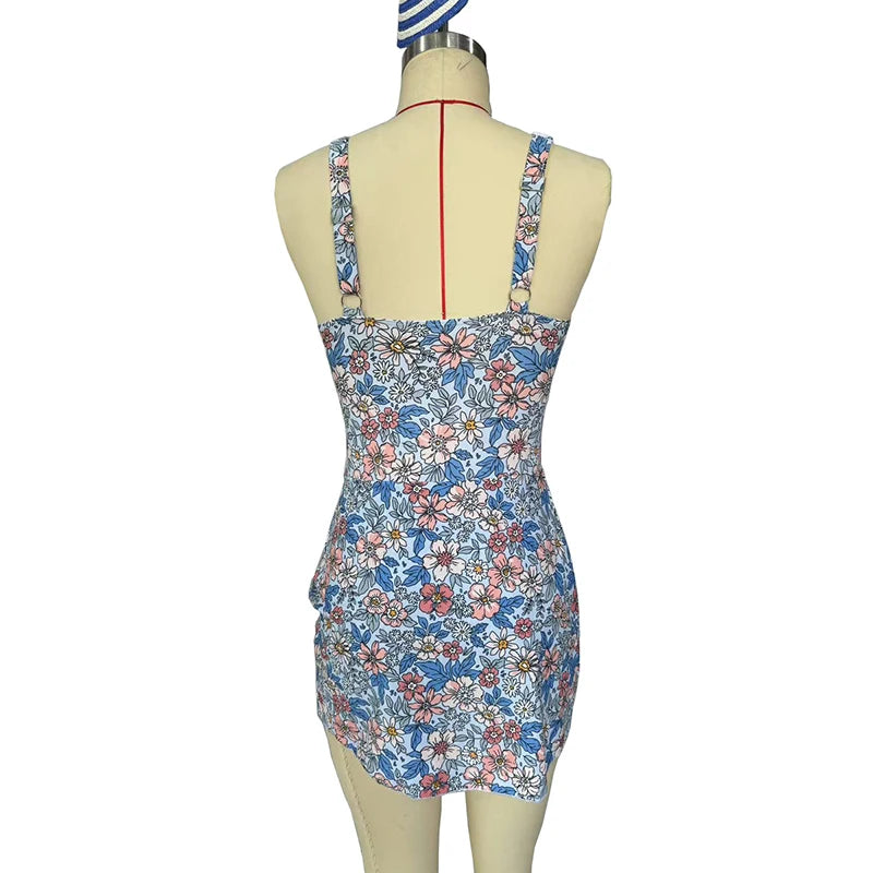 Women's High Waist Skirted One Piece Swimsuit Nylon Spandex Slimming Tummy Control with Padded Cups for Swimming Water Sports