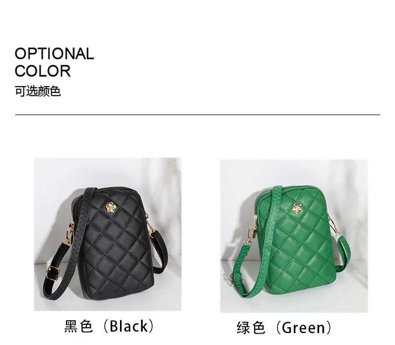 Nuovo 2025 Nuova borsa a tracolla in PU Borse centinaia e semplici Mini borsa per cellulare da donna Borse a tracolla Borse quadrate piccole estive