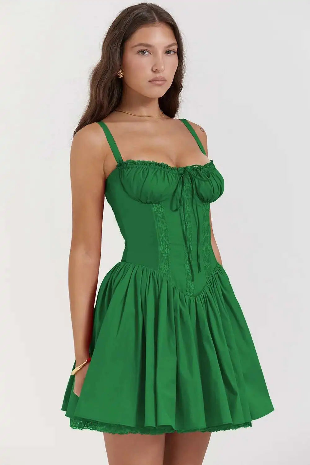 Townlike Lace Patchwork a-line Dress Women Spaghetti Strap Mini 2024 Sping Summer Dress Backless Nightclub abiti da festa Sexy